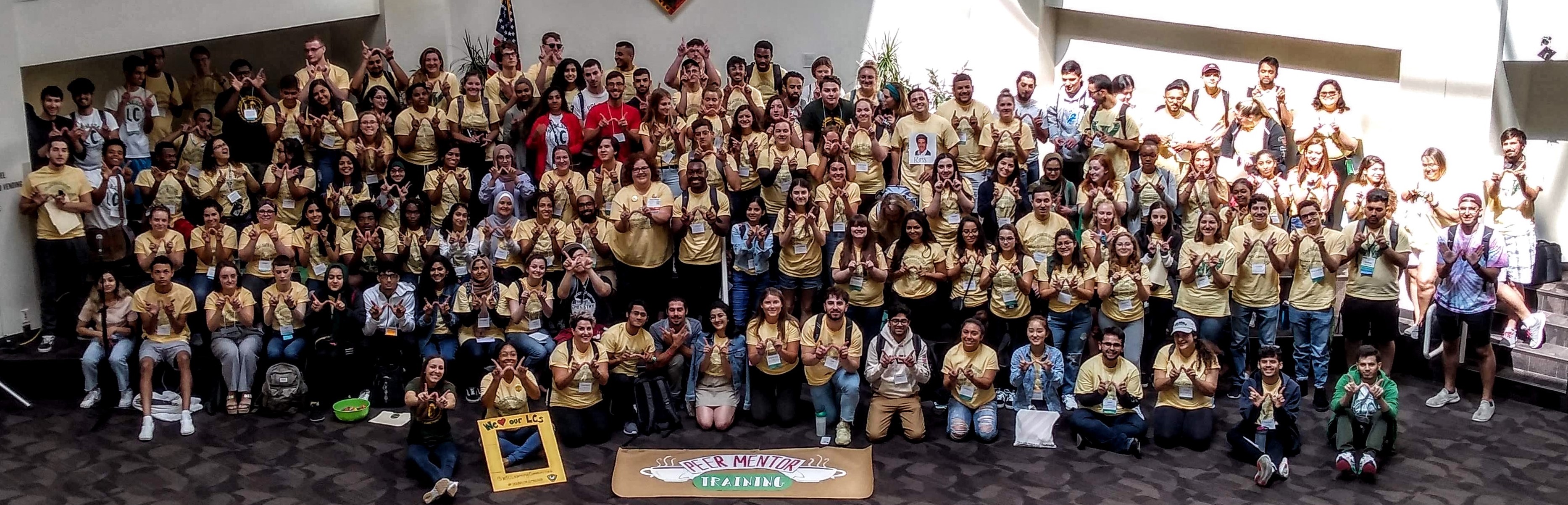 Group photo of peer mentors at August 2019 Training